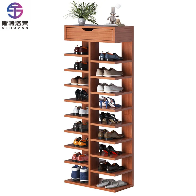 Armoire à chaussures anti-poussière de type économique avec plusieurs couches pour économiser de l'espace, étagère à chaussures de grande capacité à l'entrée