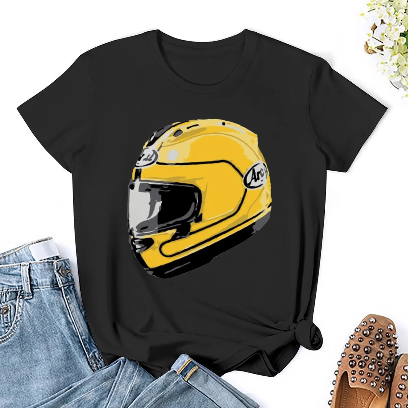 Joey Dunlop T-shirt Casque Femme, Vêtements Anime, Médicaments Femme, Été, 600