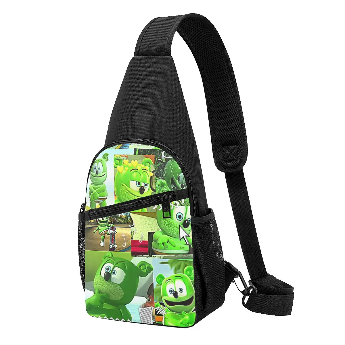 

Gummibar the Gummy Bear Chest Bag Men Sling Crossbody Backpack Chest Bag Travel Hiking Daypack Shoulder Bag