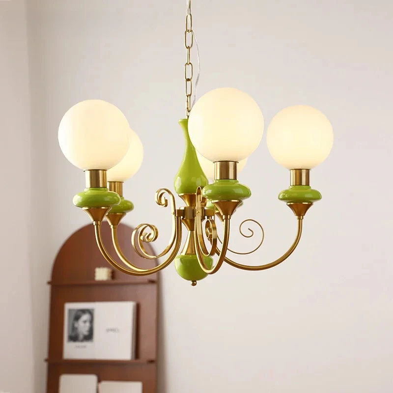 ModernLiving Room Pendant Light French Retro Suitable For Bedroom Study Dressing Room Foyer Hotel Hall Home Decor Chandelier