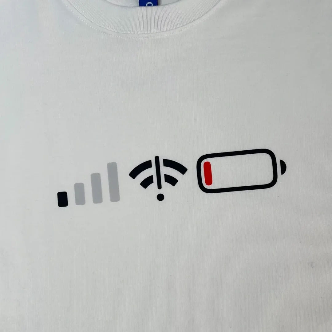 Off-Grid Creative Short Sleeve Loose Unisex Casual T-Shirt Youth Fashion Breathable Cotton Pure Cotton No Network Design