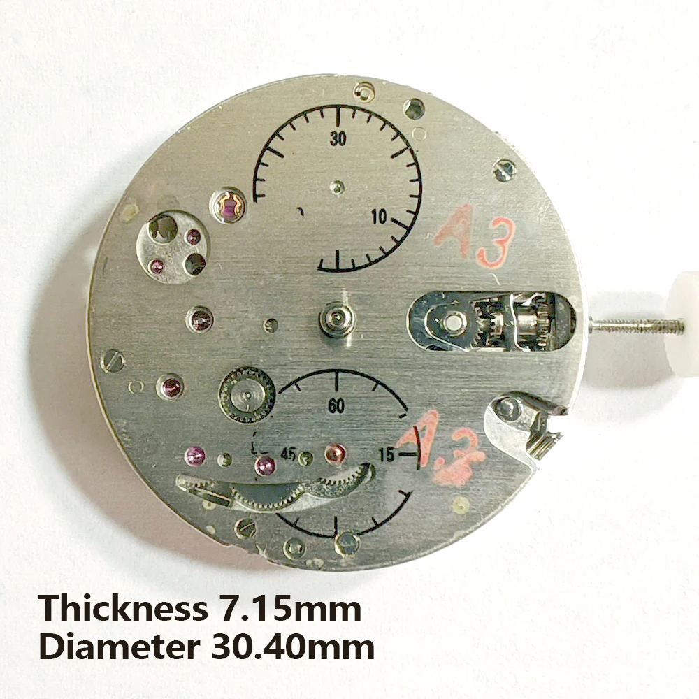 داندونج 7750 كرونو حركة ميكانيكية أوتوماتيكية 5 أيدي سمك 7.15 ملم قطر 30.40 ملم