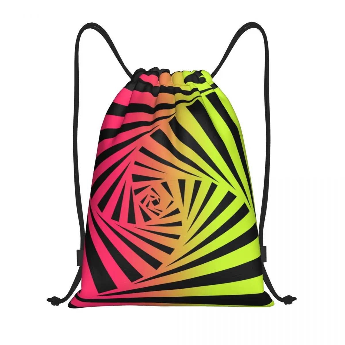 Custom Vision Gator Swirl 1 Drawstring Backpack Women Men Gym Sport Sackpack Foldable Training Bag Sack