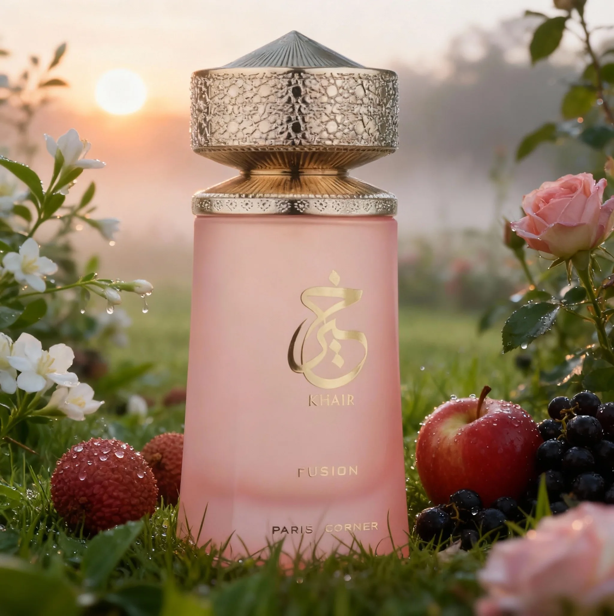 باريس كورنر كير فيوجن ليتشي 3.4 أونصة سائلة، عطر زهور فاكهي للجنسين، ليتشي بلاك كشمش تفاح أحمر ساحر #5