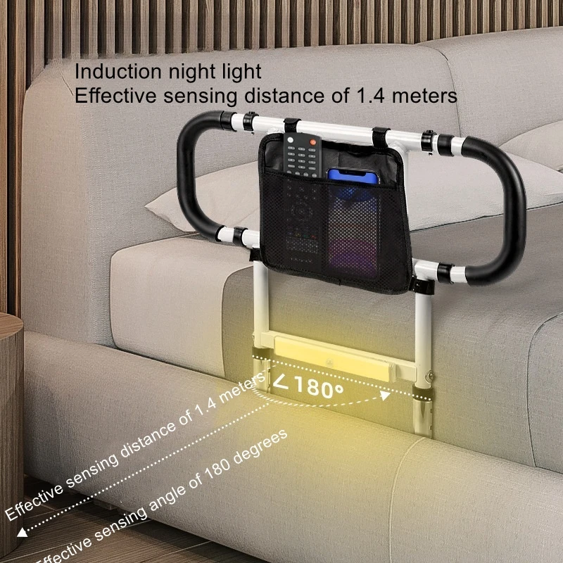 Elderly pregnant women bedside armrests nursing home no punch collapsible bedside armrests get up aids
