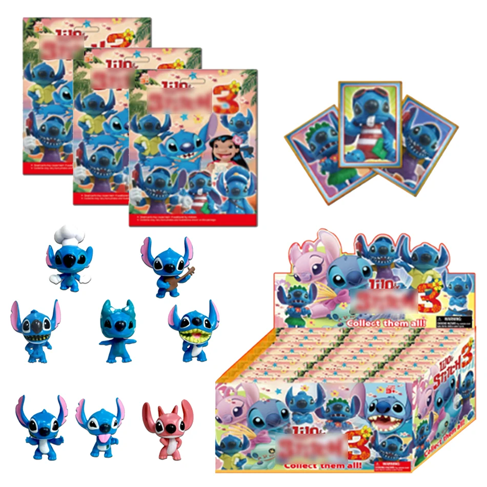 

24pcs Figure Action Stitchs Blind Box Figurine Doll Kits Collection PVC Model Toys Cute children Birthday Surprise Gift