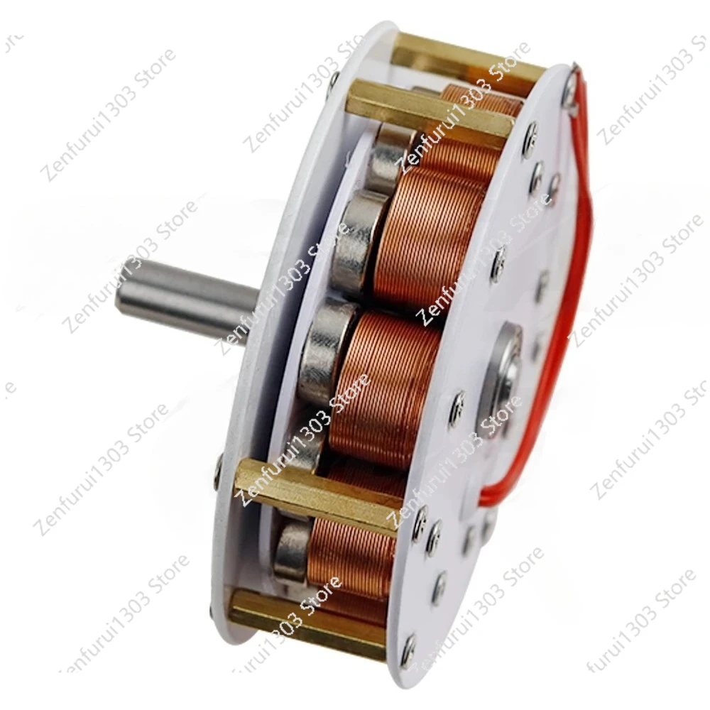Mini Disc Iron Core Generator 50W 24V Strong Magnetic Low Speed Multi-pole Three-phase Ac Generator 100-650rpm 85mm*25mm