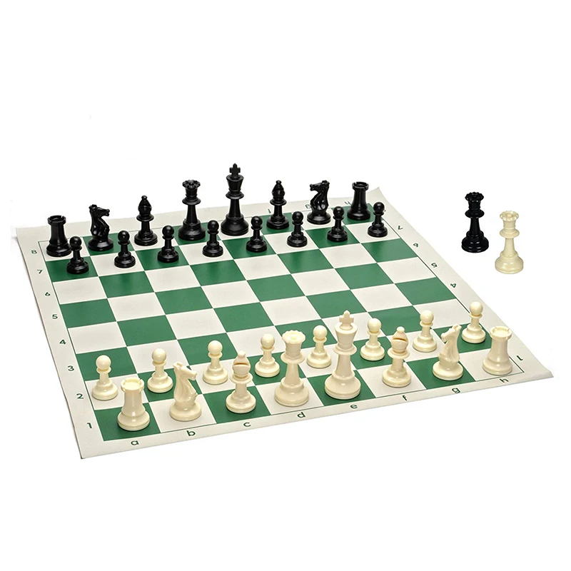 

Chess Set with box - Folding Standard Travel Chess Board Game Handmade with Storage for Chess