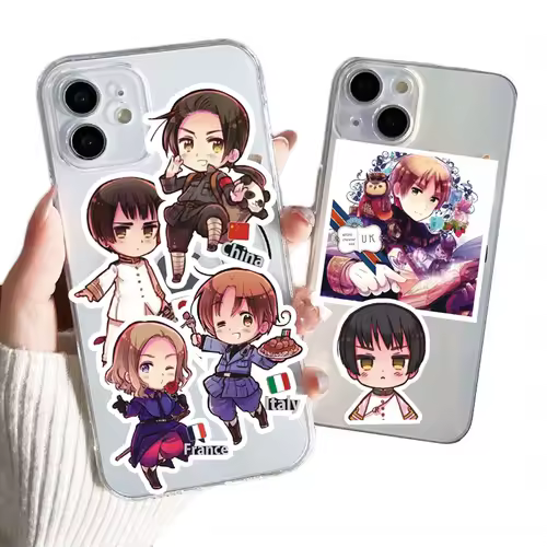 65Pcs Hetalia APH Anime Peripheral Stickers DIY Handbook Decoration Phone Case Cup Skateboard Waterproof Graffiti Stickers - Image 7