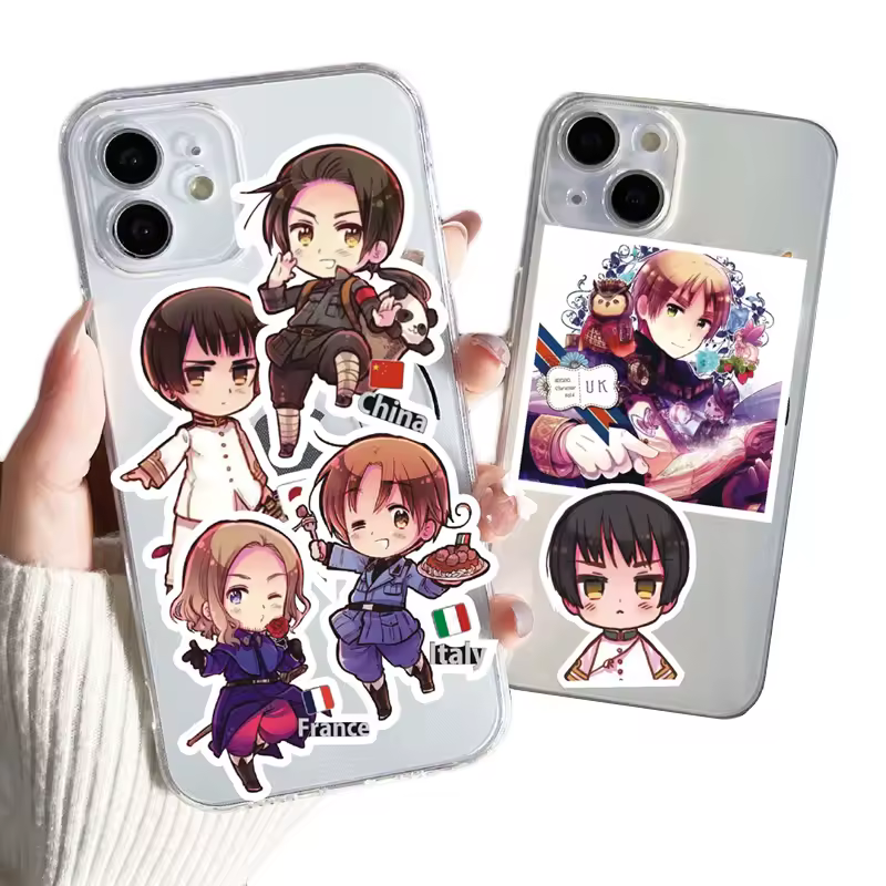 65Pcs Hetalia APH Anime Peripheral Stickers DIY Handbook Decoration Phone Case Cup Skateboard Waterproof Graffiti Stickers - Image 7