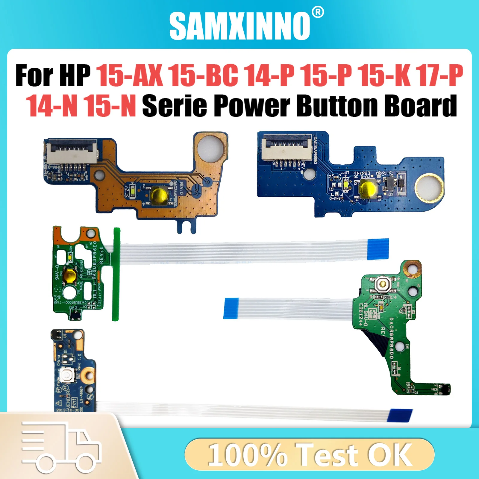 For HP 15-AX 15-BC 14-P 15-P 15-K 17-P 14-N 15-N 15-R 250 G3 17-e Serie Power Button Board DAG35APB8B0 DAY14APb6D0 DA0R68PB6D0