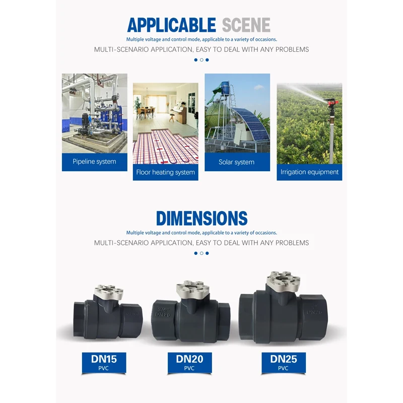 

Микроэлектрический переключающий клапан DN20, устойчивый к кислотам и щелочам, интеллектуальный электрический шаровой клапан из ПВХ, может заменить электромагнитный клапан