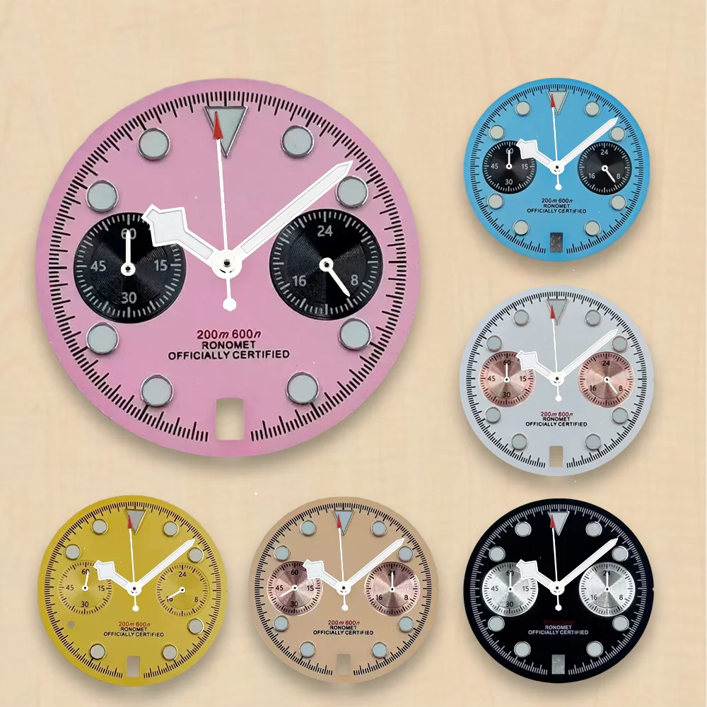 vk64 Green Luminous High-Quality Dial 29.5mm S Dial DTN Panda Dial Fit VK64 Movement Watch Modification Accessories