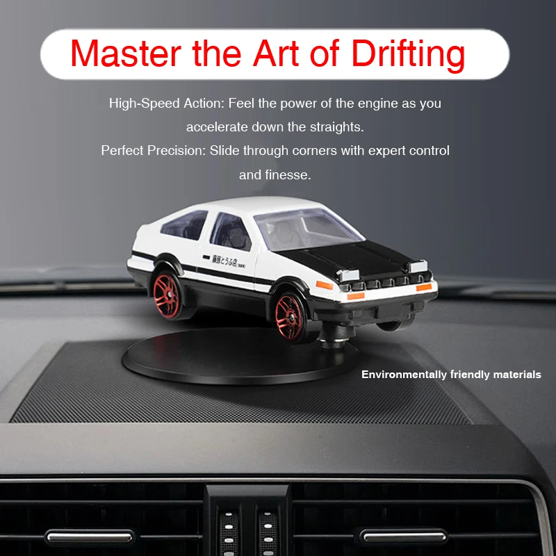 Car Interior Ornaments AE86 Drift Rotating Ornaments Auto Dashboard Turning AE86 Racing Model DecoClassic Center Console Decora