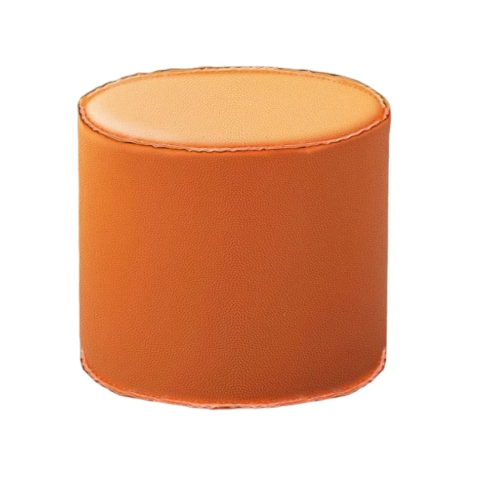 Large Capacity Storage Stool Waterproof Non-Slip Unstuffed Cushion Cover Minimalist No Fillings Cylinder Ottoman Living Room