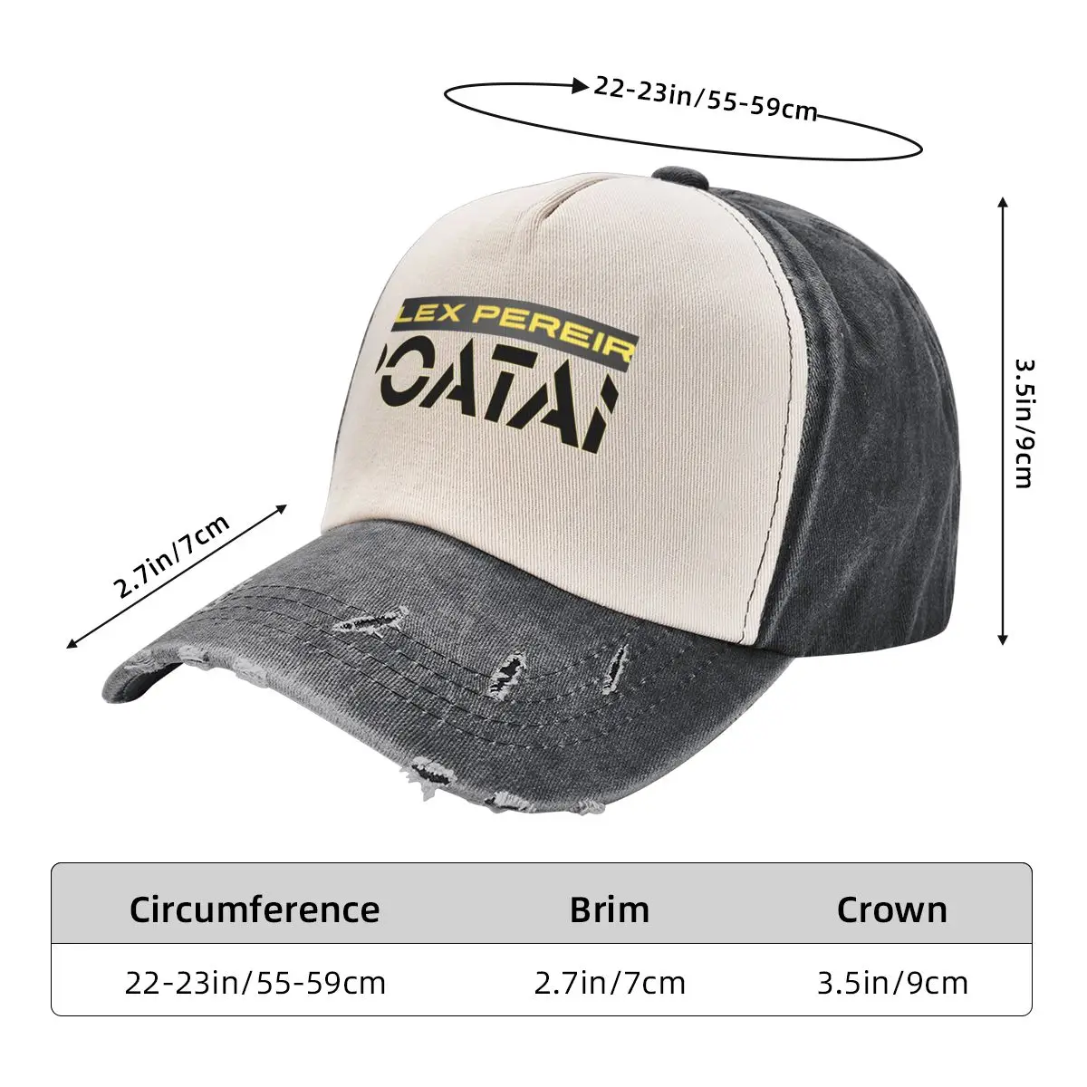 Alex Pereira Poatan Baseball Cap Luxury Man Hat fashionable Rugby Boy Child Women's