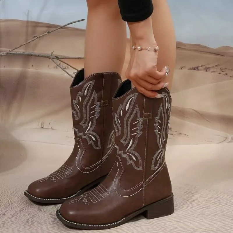 Botas clásicas de plataforma para mujer, con punta redonda Botines altos hasta el muslo, cómodos, a la moda, para exteriores, invierno, 2024