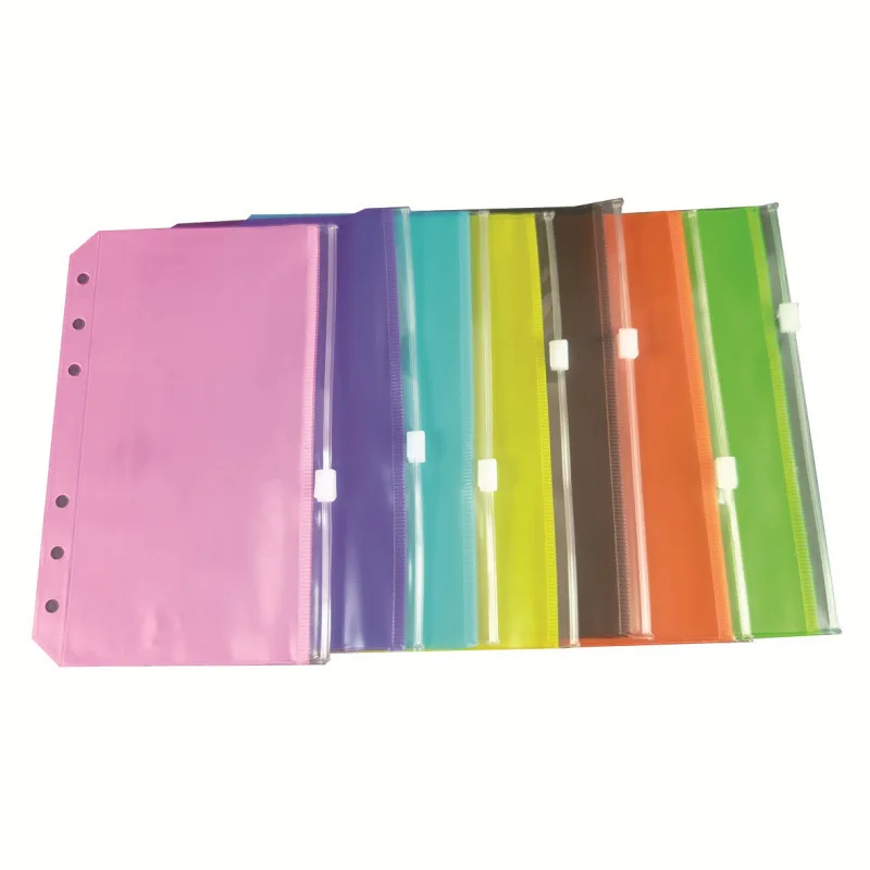 10PCS Single Pocket Plastic Divider Set - A5/A6 Size, Fits For Standard 3-Ring Binders - Great for Organizing Documents & Files