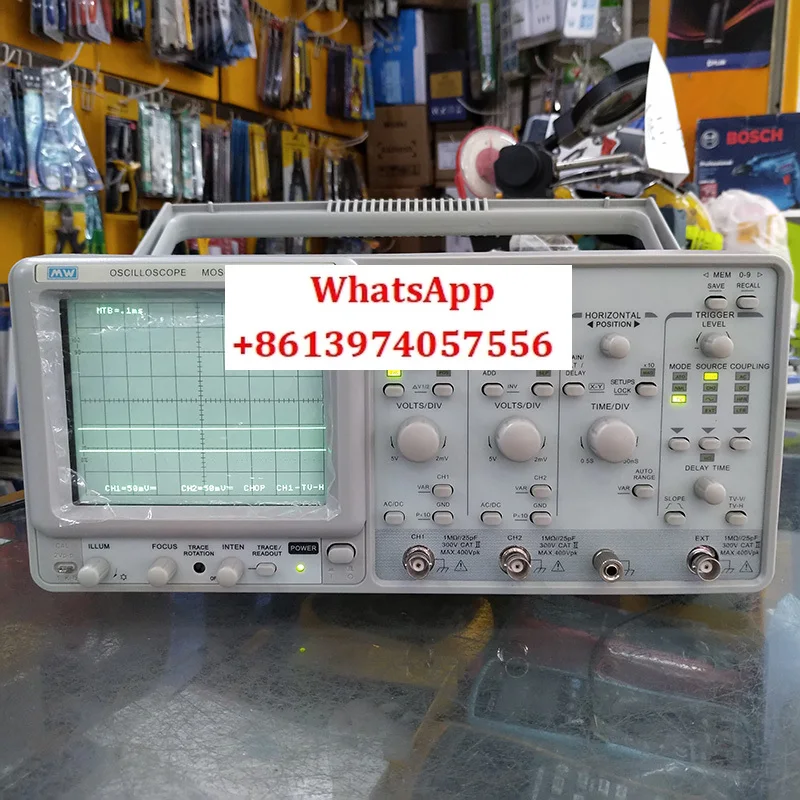 

MW MOS-6103 Dual Channel Bandwidth 100MHz Dual Trace Analog Oscilloscope Inlet Oscilloscope Tube