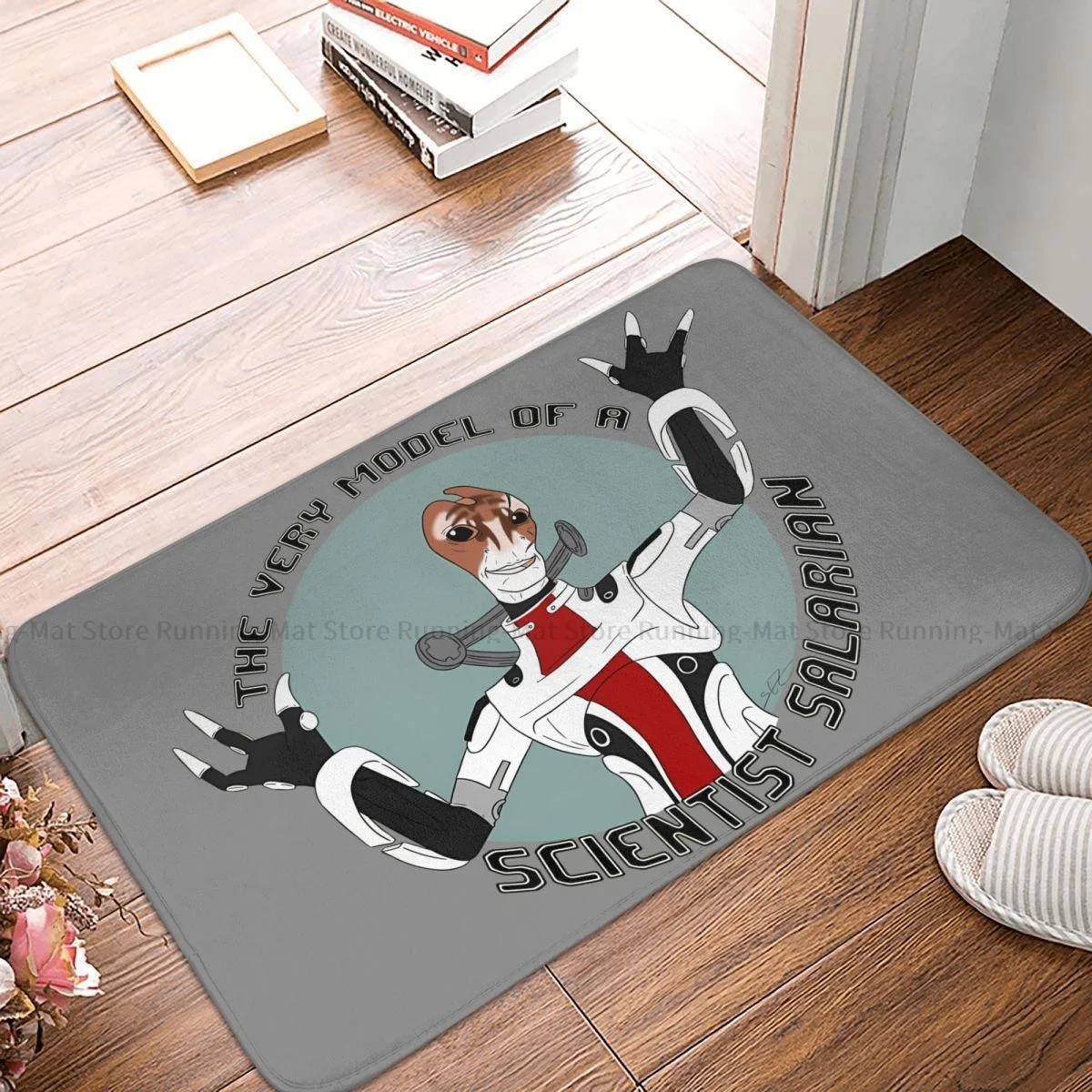 Mass Effect ME1 Game Non-slip Doormat Living Room Mat Scientist Salarian Floor Carpet Entrance Door Rug Indoor Decor