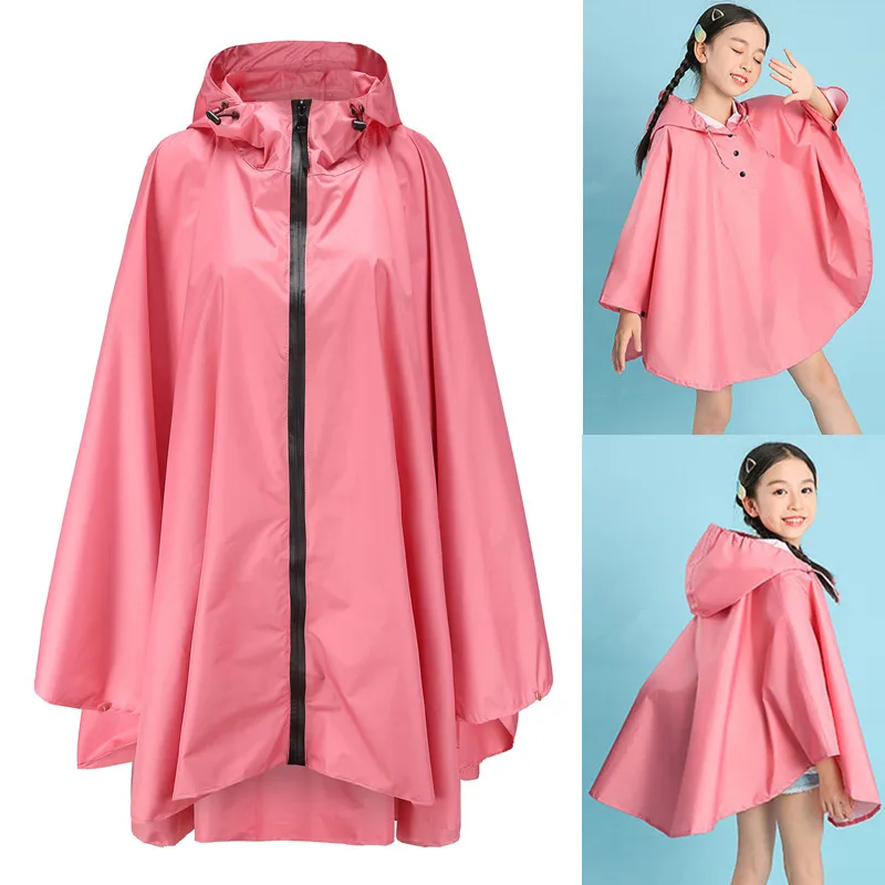 Family Matching Rain Coat Waterproof Rainwear Outdoors Hiking Girls Raincoat Poncho Trench Portable Hooded Mother Mon Children