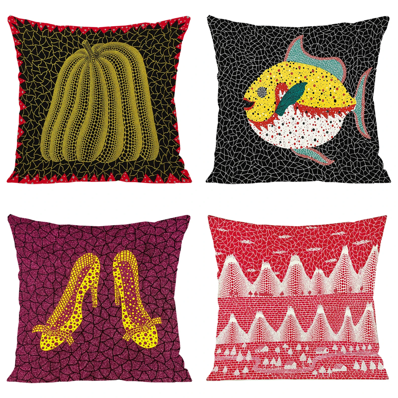 

Cushion Covers for Decorative Cushions Y-Yayoi Kusama Art Cover for Living Room Cushions Pillow Cases 45x45 Pillowcase 40x40