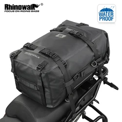 Rhinowalk Motorcycle Bag 8L 15L 30L Motor Back Seat Bag 100%Waterproof Tail Saddle Pannier Backpack Travel Luggage Accessories