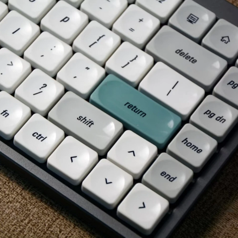 LCK Theme Low Profile Keycap Set PBT Custom Simple Retro Grey Keyboard Cap Original Office Gaming KeyCap für mechanische Tastatur