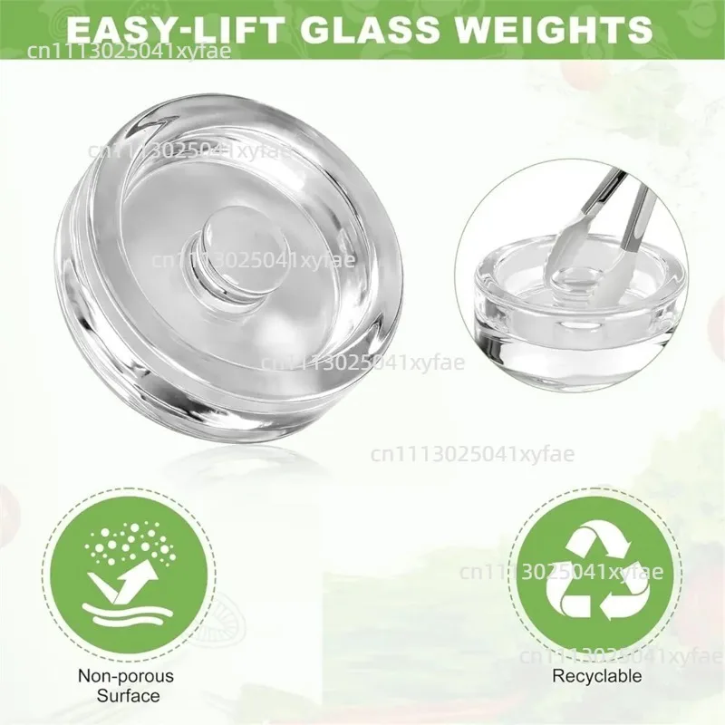 Wide Mouth Jar Fermentation Kit Stainless Steel Fermenting Lids Glass Weight Airlock Sealing Set