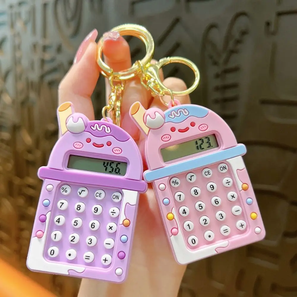 Kawaii Mini Calculator Portable Candy Color 8 Digits Display School Supplies Maze Lightweight Student Stationery Student