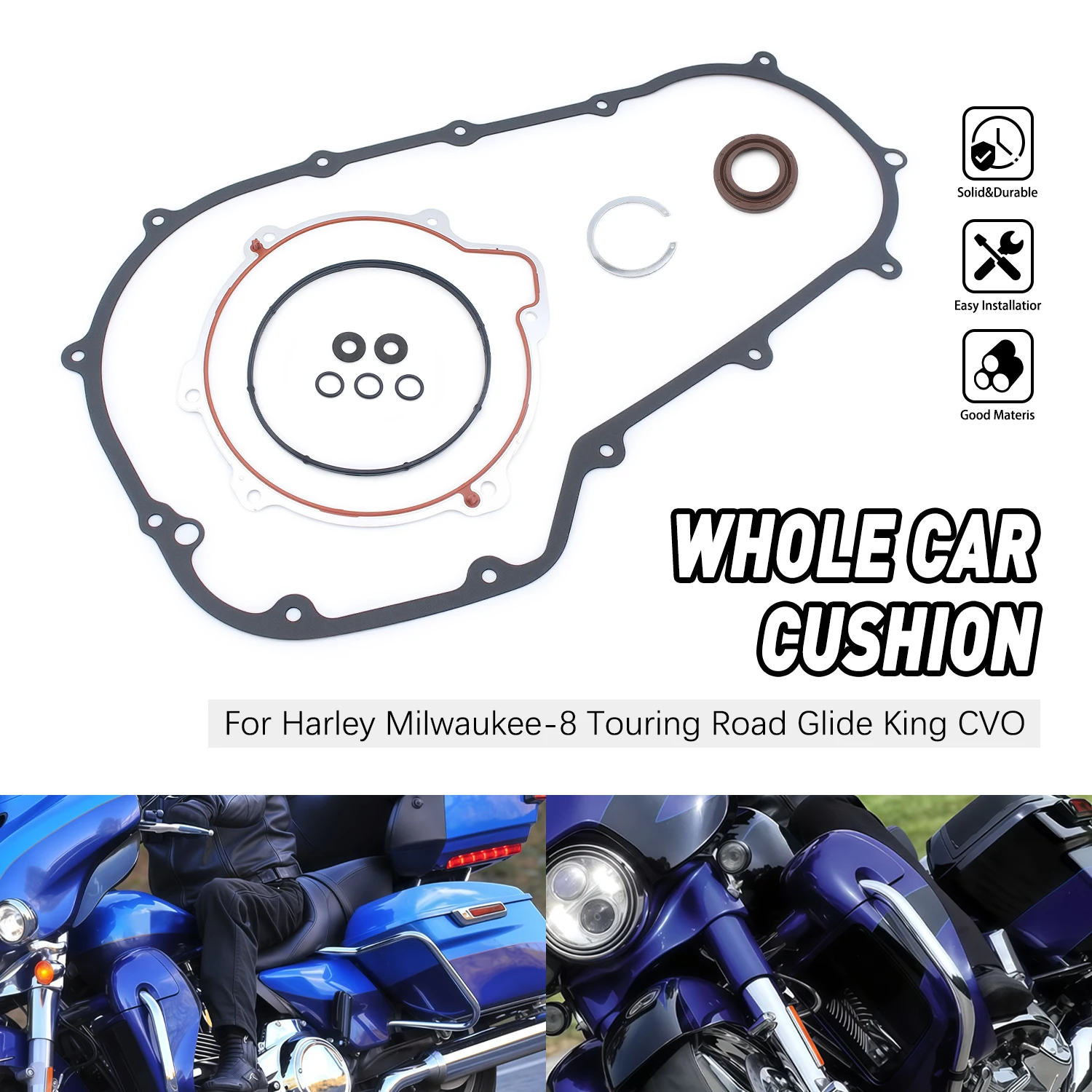

Accessories Moto Clutch Primary Cover Gasket Kit For Harley-Davidson Milwaukee-8 Motors 2017 2018 2019 2020 M8 Touring