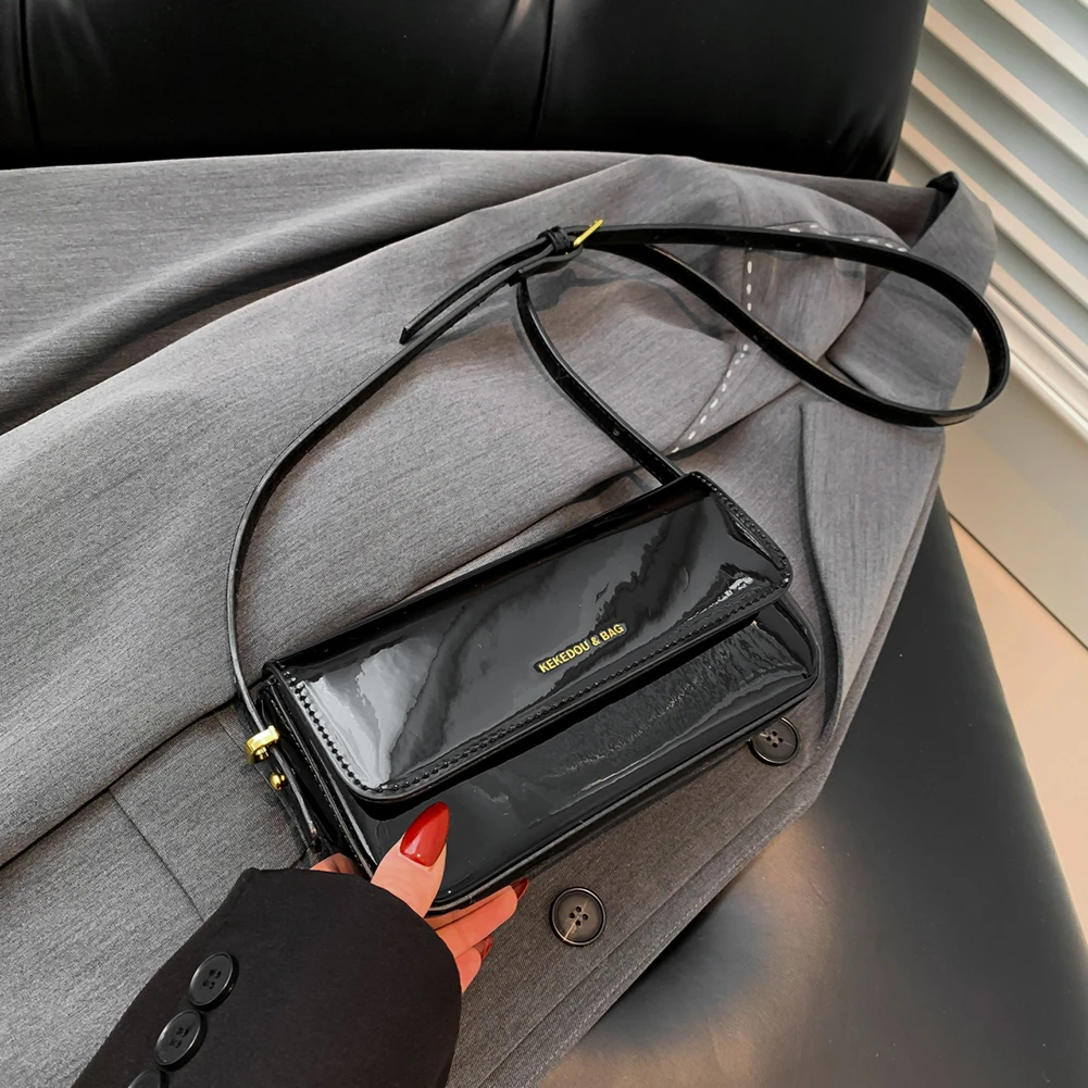 Exquisite Crossbody Bag Women PU Leather Small Squre Bag Korean Fashion Satchel Bag Solid Color Chic Single Shoulder Armpit Bag