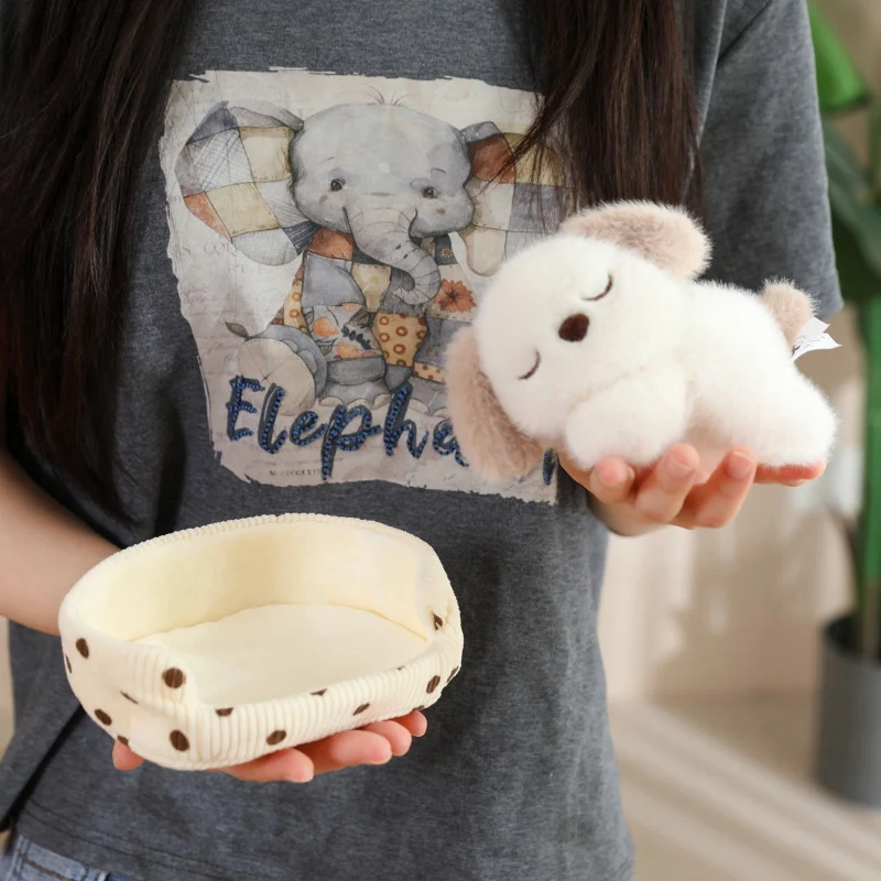 14 سنتيمتر Kawaii كوخ النوم أرنب الثعلب الدب الكلب القط خنزير الطفل الحيوان ألعاب من نسيج مخملي اليدوية دمية الأطفال مكتب هدية