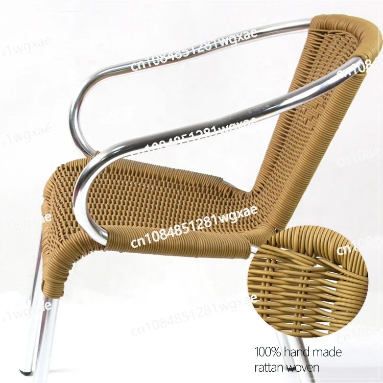 Multifunctional Bar Armchair Armrest French Bistro Antique Rattan Chairs