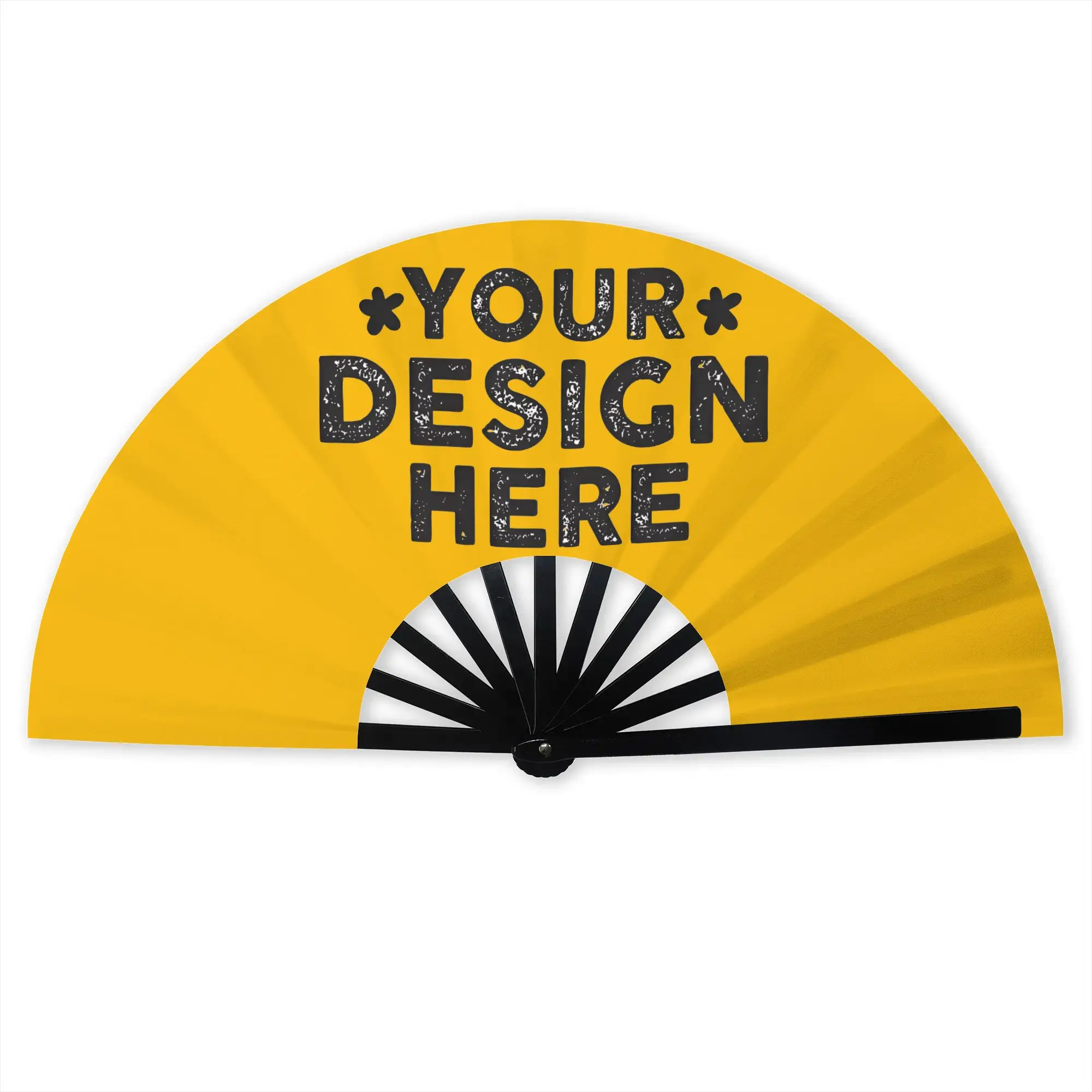 Custom Your Design Stylish Hand Fan Unisex  Printed Polyester Fan Trendy Costume Prop Folding Fans For Sports Events  Gift