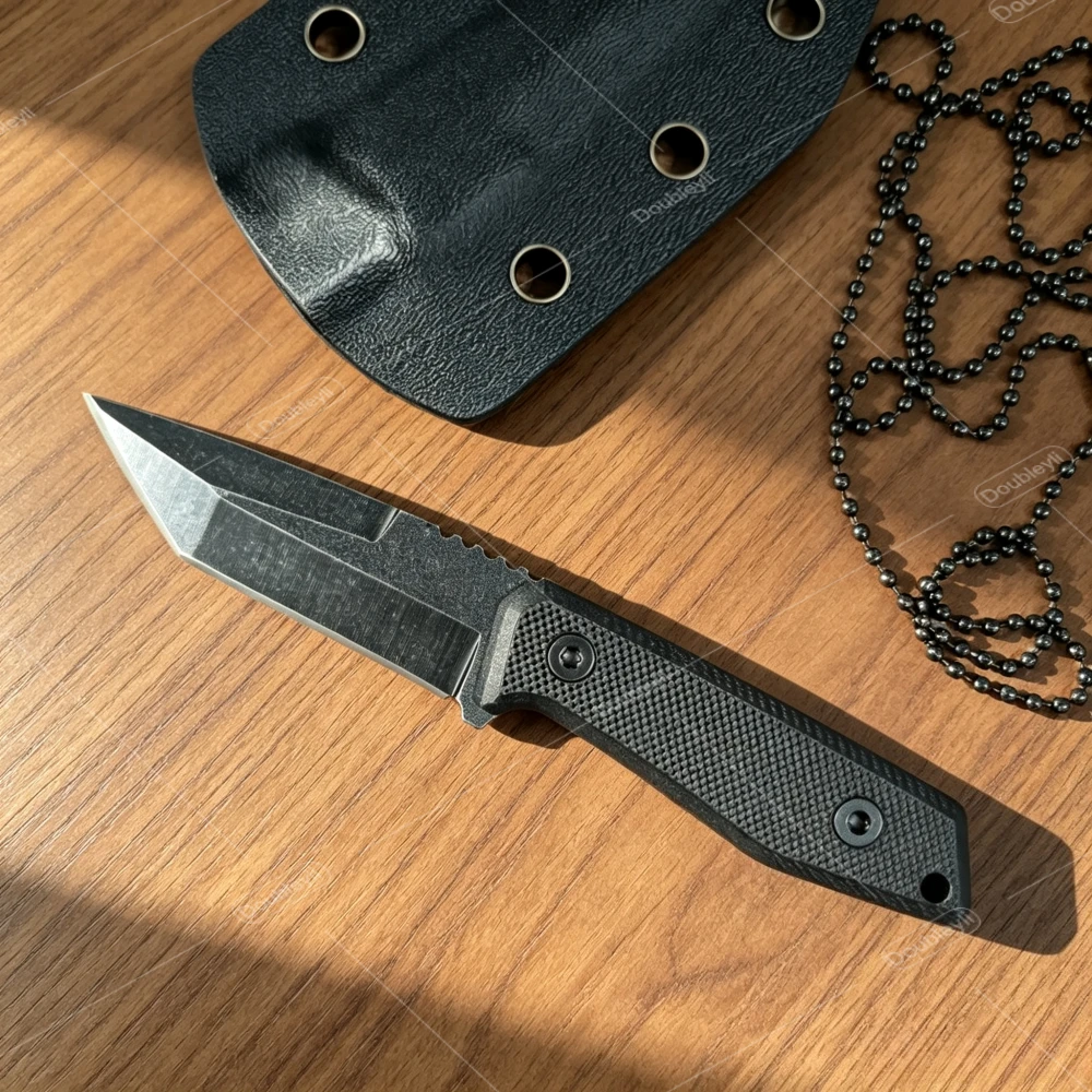 Durable Mini Necklace Knife Outdoor Adventure Rock Climbing Portable Straight Knife EDC Multi-purpose Cutting Knife Fruit Knife