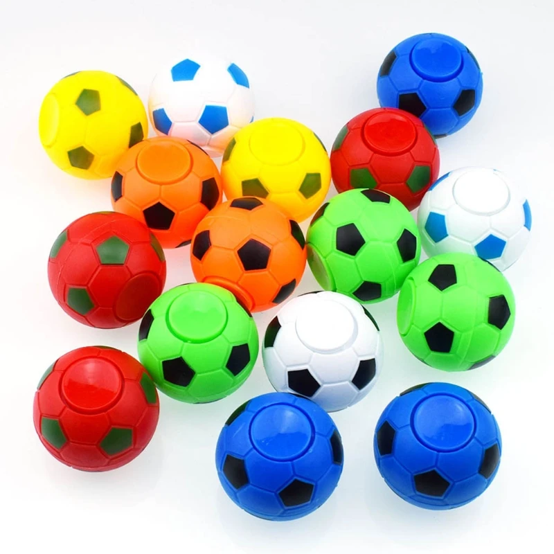 Fingertip Football Fidget Spinner Interactive Toy Ball Stimulation Sensory Anti-Anxiety Orbiting Ring Adults Kids Gift