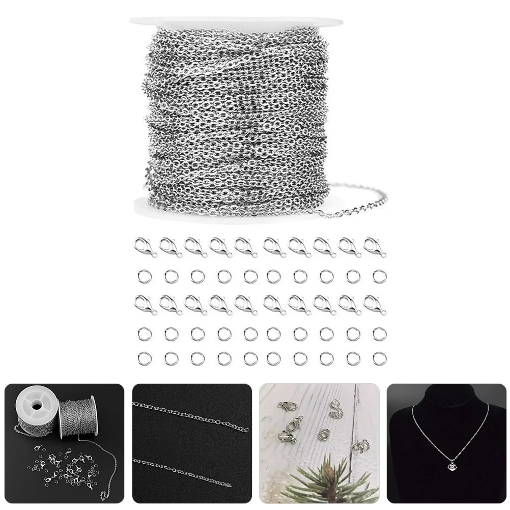 

1Set Jewelry Chain Lobster Clasp Connector Metal Link Long-Lasting Color for Jewelry Making Bracelet Necklace DIY