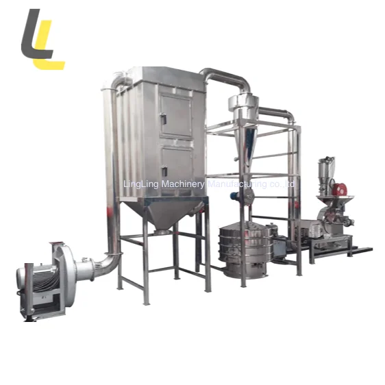 WFC WJT fish powder production machine feed food fruit chili spices Nutmeg powder making machine