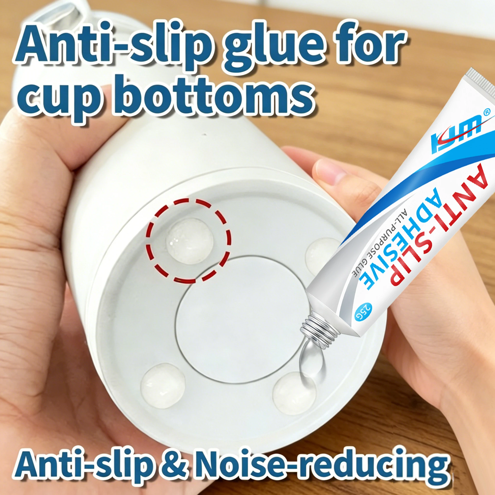 KJM DIY Transparent Anti Slip Grip Gel For Cup Mug Carpet Sofa Cushion Bathroom Mat Car Foot Mat Anti Fall