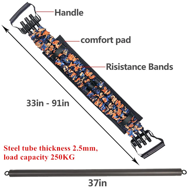 Adjustable Bench Press Bands Push Up Resistance Bands Portable Arm Expander Resistance Training Workout Equipment for Home Gym