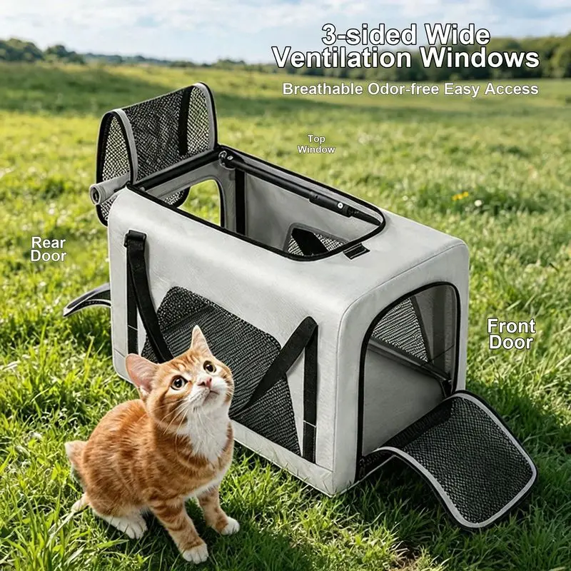 Dog Walking Cart Pet Cart Lightweight Folding Out Portable Cat Trolley Case Can Be Pulled and Pushed Multi-purpose