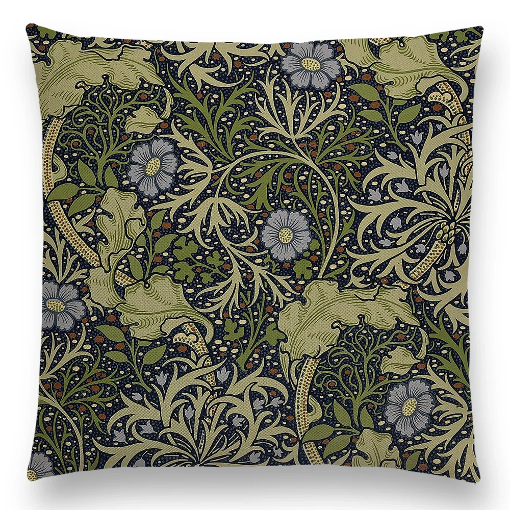 William Morris Thief Red Cushion Cover Linen Luxury Throw Pillow Home Decor for Sofa Living Room Pillow Case 40cm/45cm/50cm/60cm