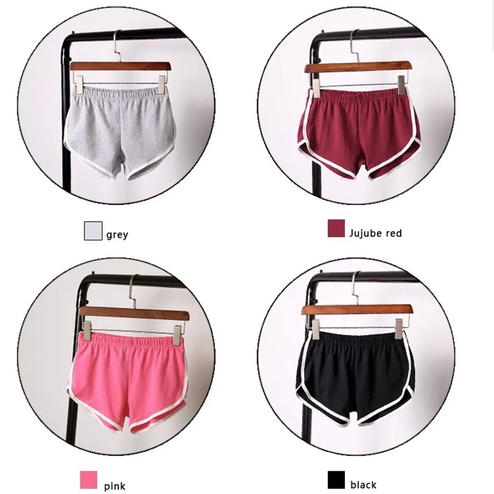 

Casual Cotton Sports Shorts Women Quick-Drying Breathable Grey Elastic Waistband Running Fitness Yoga Pants Beach Shorts