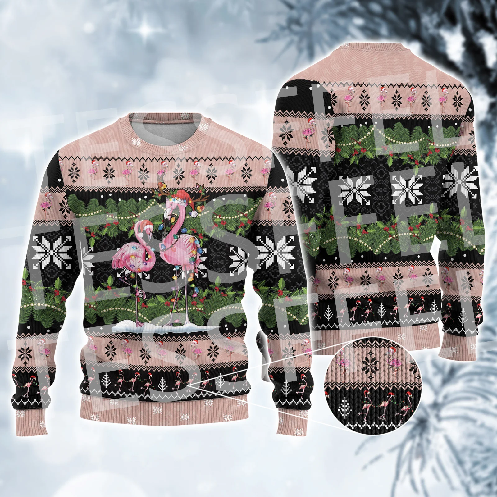 Christmas Xmas Animal Anime Cosplay Cartoon Vintage Retro Ugly Knitted Sweater Winter Pullover 3DPrint Harajuku Long Sleeves V2