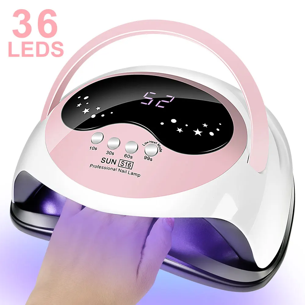 Professional UV LED Nail Art Lamp 36LED Dryer LCD Large Screen Nail Art Lamp with Sensor Suitable for Gel Drying Nail Art Tools