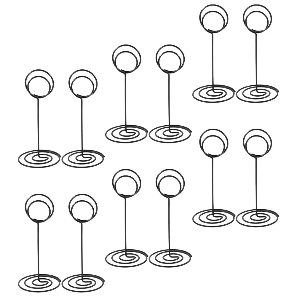 

12pcs Metal Table Number Holders Black Wedding Place Card Clips 85mm Desk Photo Memo s Portable Long Use