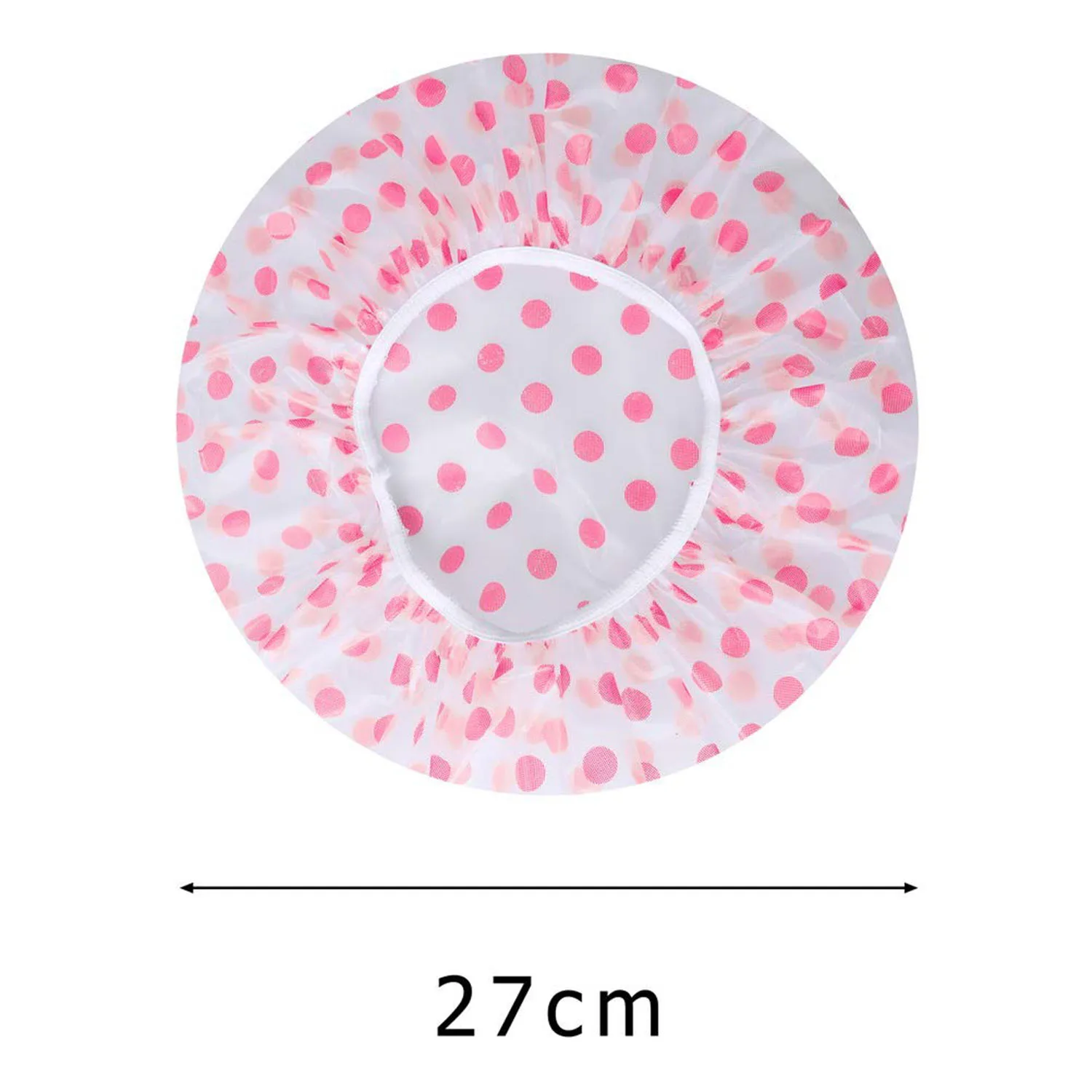 Shower Caps, 3 Pcs Waterproof Bath Caps Plastic Reusable Shower Caps Elastic Band Bath Hair Hat for Women Ladies Spa Salon
