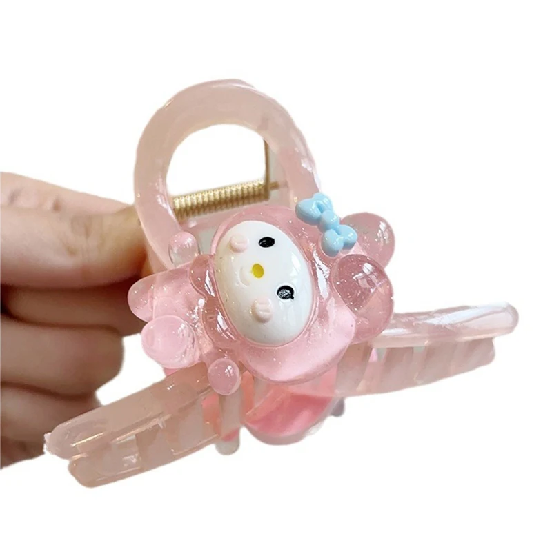 Sanrio Transparant Haarklauw Cinnamoroll Kuromi Hair Grab Shark Clip Haaraccessoires Meisjes Verjaardagscadeaus