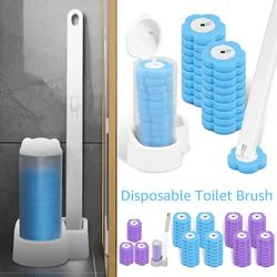 18/36Pcs Disposable Toilet Brush Kit Wall-Mounted Bathroom Long Handle Cleaning Tool with Toilet Brush Refills Wc Accessories